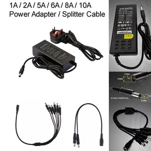 12V 1/2/5/6/8/10 A Power Supply Adapter Transformer LED CCTV 2.1mm UK Plug/ PSU - Picture 1 of 54