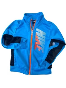 Nike Windbreaker Track Jacket 5 Small Boys Blue Full Zip Collared Activewear  - Picture 1 of 10