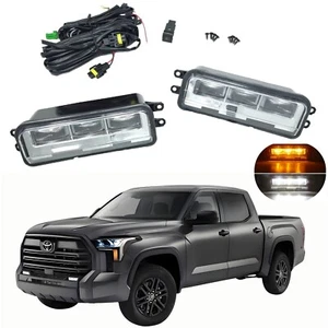 For 2022-2025 Toyota Tundra LED Fog Lights Kit w/ Amber LED Signal Lights Wires - Bild 1 von 22