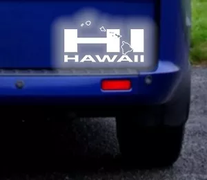 Hawaii HI USA State Reflective Sticker Decal - Foto 1 di 2