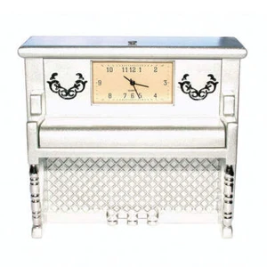 GDesign Durable Upright Piano with Clock in Sophisticated Matte Silver Finish - Picture 1 of 1