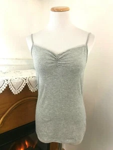 Boden 95% Cotton 5% Elastane Adjustable Strap Gray Camisole ~ Size Medium - Picture 1 of 3