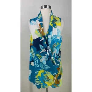 Cabi Faux Wrap Sleeveless Floral Fairy Womens Top Size L - Picture 1 of 9