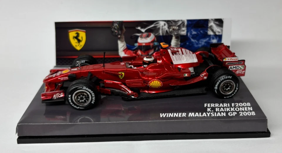 Ferrari f2008 Raikkonen winner Malaysian Gp 2008 1/43 1:43 hot wheels f 2008 - Immagine 1 di 4