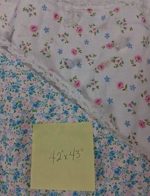 Edredón manta bebé reversible pastel hecho a mano 42" x 43" Foto 1 de 3