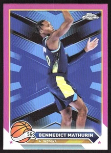 2716G 2023-24 Topps Chrome #76 Bennedict Mathurin Pink Refractors - Picture 1 of 2
