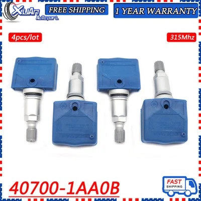 4x SENSOR DE PRESIÓN DE NEUMÁTICOS TPMS NUEVO 40700-1AA0B para Nissan Máxima Altima Infiniti Foto 1 de 4