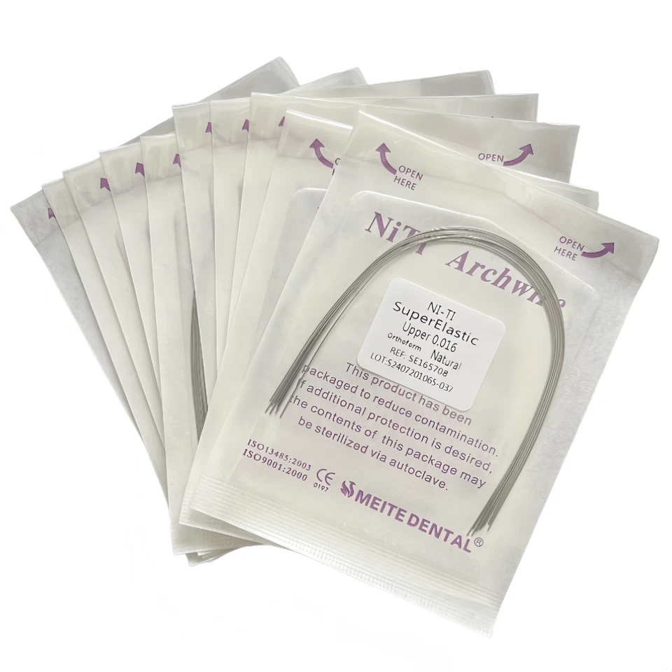 Dental Orthodontic Arch Wire Super Elastic Niti Round Rectangular Natural Form - Image 1 of 4