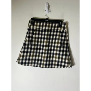 NWT Jcrew Wool Black and White Checked Mini Skirt Sz 2 - Picture 1 of 3