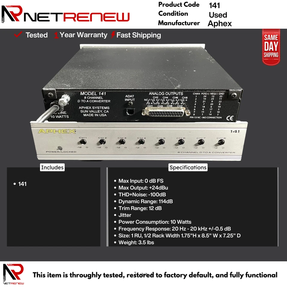 Digital Analog Converter Aphex 141 - Image 1 of 1