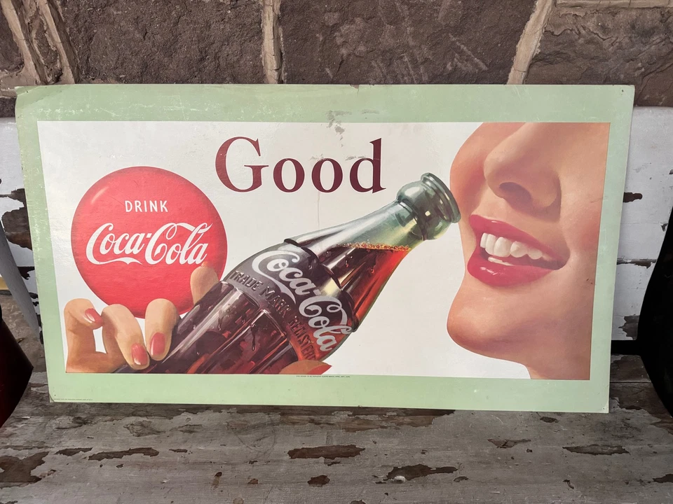 Vintage Coke Sign Cardboard 1967 - Image 1 of 4