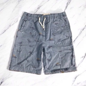 Dinosaur Print Boy’s Shorts Size 5 Medium Blue 100% Cotton Free Planet - Picture 1 of 5