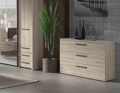 Kommode Sideboard Anrichte Mehrzweckschrank 120cm Eiche Bianco 62207893 - Bild 1 von 3