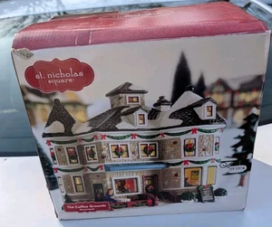 St. Nicholas Square 2010 The Coffee Grounds Christmas Village Lighted Building - Picture 1 of 2