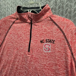 NC State Wolfpack Colosseum 1/4 Zip Pullover Top Shirt rot meliert XL Daumenlöcher - Bild 1 von 7