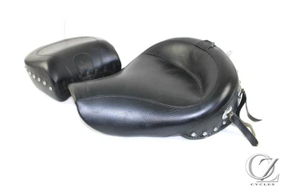 2002 02 Harley FXD Dyna Super Glide Mustang Wide Vintage Touring Seat - Image 1 of 4
