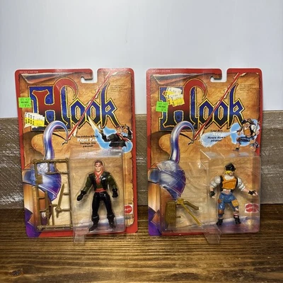 Lot of 2 1991 HOOK Swashbuckling Peter Pan & Lost Boy Ace New On Card - Image 1 of 4