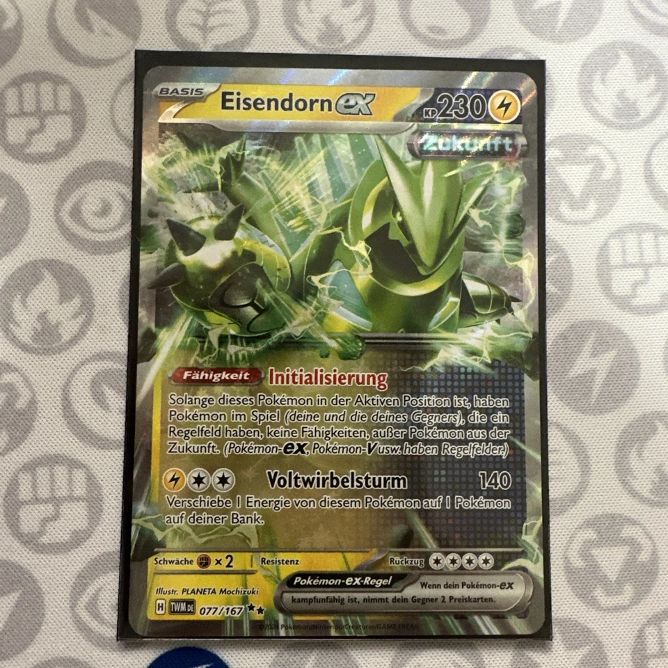 Pokémon Eisendorn Ex 077/167 Maskerade Im Zwielicht Deutsch Boosterfrisch - Bild 1 von 1