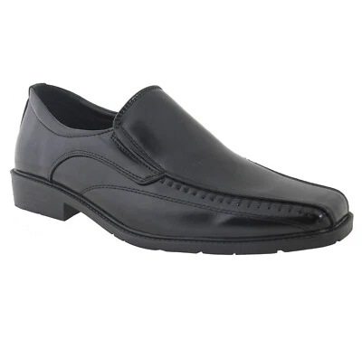 NEW MENS SMART SLIP ON WEDDING SHOES CASUAL FORMAL OFFICE DRESS SHOES ITALIAN   - Image 1 of 2