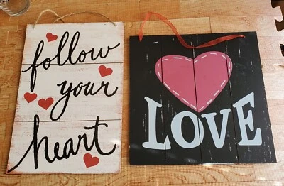 Valentine’s Day Love Wall Decorative Rustic Wood Sign - Image 1 of 3