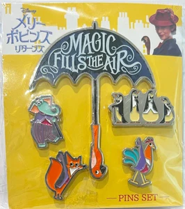 Mary Poppins & Friends 5 Pin Set Japan Disney Pin C02 - Picture 1 of 1