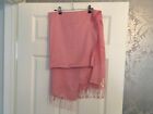 The Cashmere Company Pale Pink 50% Wool 50% Silk Scarf 27'' X 88''