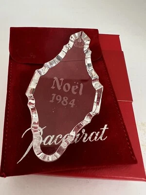 Baccarat Adorno Anual 1984 Cristal Noel Copo de Nieve Chuchería 3" en Caja FRANCIA Foto 1 de 4