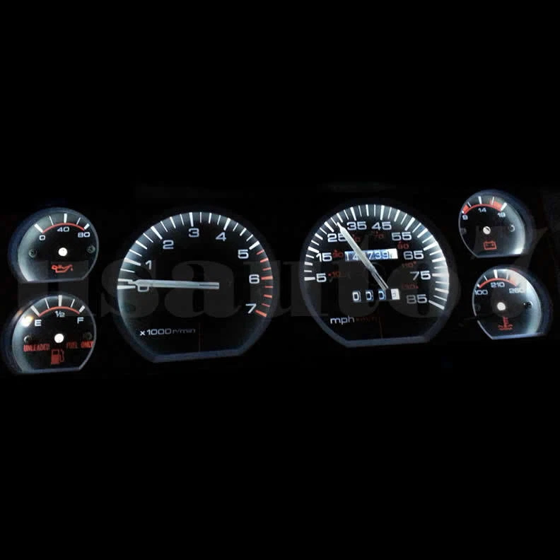 NEW Dash Instrument Cluster Gauge WHITE LED LIGHT KIT Fit 84-96 Jeep Cherokee XJ - Image 1 of 1