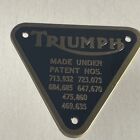 TRIUMPH 70-4016 TIMING COVER BRASS PATENT PLATE & RIVETS (3) U.K. 500 650 750 Only $13.50 on eBay