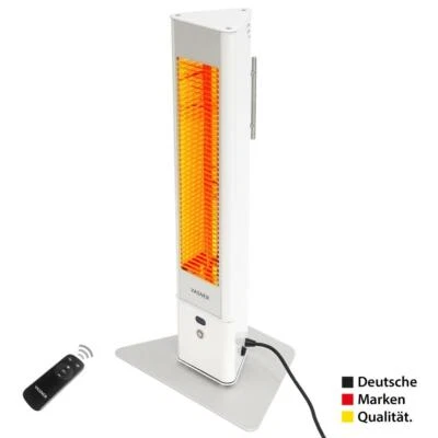 B-Ware VASNER HeatTower Mini Heizstrahler Infrarot Standheizstrahler IP65 Weiß