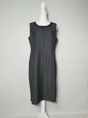 Vestido vaina ADRIENNE VITTADINI para mujer talla 12 negro carbón sin mangas con cremallera Foto 1 de 4