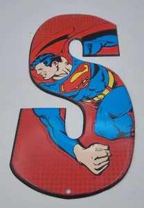 DC Superhero Tin Metal 1pc Letter S Sign Wall SUPERMAN - Picture 1 of 4