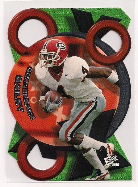 1999 CHAMP BAILEY PRESS PASS Xs & Os ROOKIE UGA GEORGIA BULLDOGS DENVER BRONCOS - Image 1 of 1