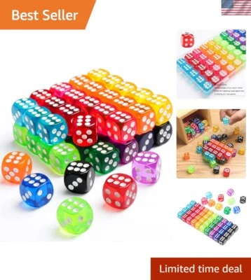 Colorful 6-Sided Dice - 14mm 50-Piece Set for Teaching and Gaming Adventures - Image 1 of 4