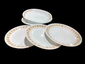Vintage Corelle Schmetterling Gold 2 Servierteller 13 Zoll plus 3 Teller 10 Zoll - Bild 1 von 6
