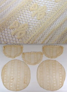 LOT Antique Hand Made Brussels Duchesse Lace Point De Gaze Dress Fragments - Afbeelding 1 van 10