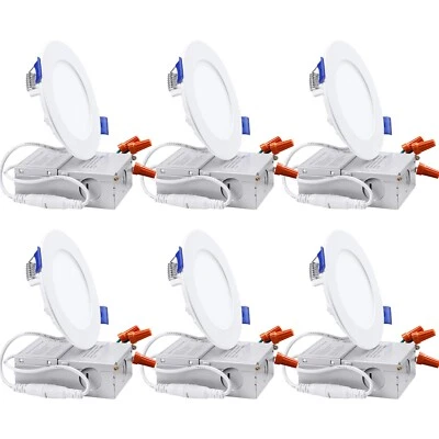 10W 4Inch Dimmable Recessed Ceiling LED Light, ETL-listed Ultra-thin Wafer Light - Image 1 of 4