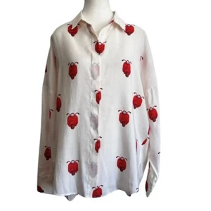 CAMISA CON BOTONES ESTAMPADO NOVEDAD BLANCO ROJO MARFIL VILLA GALLO - L - Imagen 1 de 11