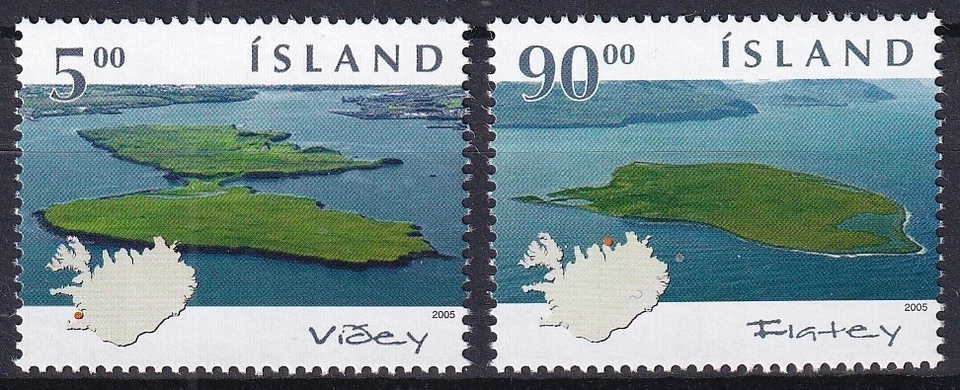 Iceland 2005 Nature, Islands 2 MNH stamps - Image 1 of 1