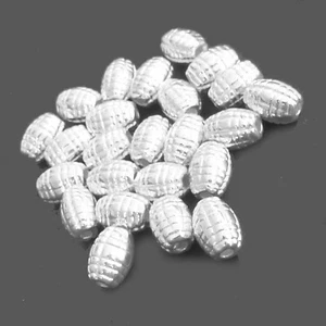 Perle metallo oliva 7x5 mm colore argento 50 perle distanziatore design nenad AN111 - Foto 1 di 10