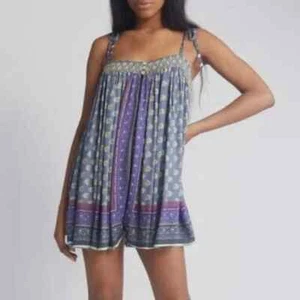 Nuevo con etiquetas Free People FAB! Mameluco Intimately Rule The World en azul profundo combo talla M - Imagen 1 de 5