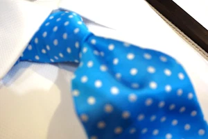 Verse 9 for Ben Crump Tie Necktie Aqua Blue White Pin Dot - Picture 1 of 2