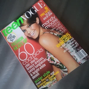 Vtg Teen Vogue Fashion Magazine May 2004 Mandy Moore Cover Y2K Fashion Ads - Picture 1 of 7