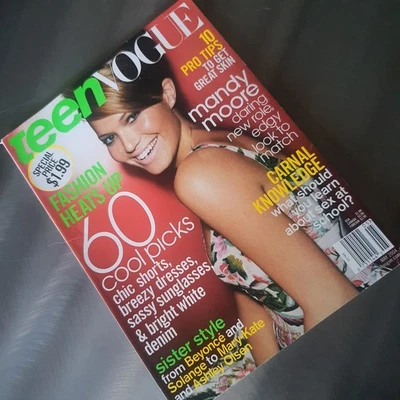 Vtg Teen Vogue Fashion Magazine May 2004 Mandy Moore Cover Y2K Fashion Ads - Image 1 of 4