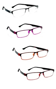 MT115 Rubber & Acetate Framed Reading Glasses Choice of 4 Colours Up to +4.0 - Picture 1 of 16