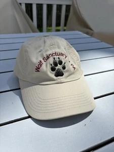 WOLF SANCTUARY OF PA ADJUSTABLE STRAPBACK HAT/CAP, OUTDOOR/ANIMAL - Picture 1 of 3