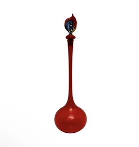 Vintage Hand Blown 12.75” Tall Art Glass Bolle Decanter with Stopper (Rare). - Picture 1 of 9