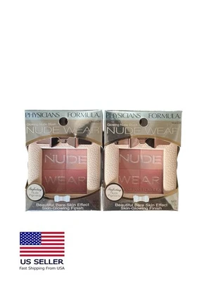 Physicians Formula Glowing Nude Blush Nude Wear, NATURAL  #6239 BIN Sealed Set 2 - Image 1 of 2