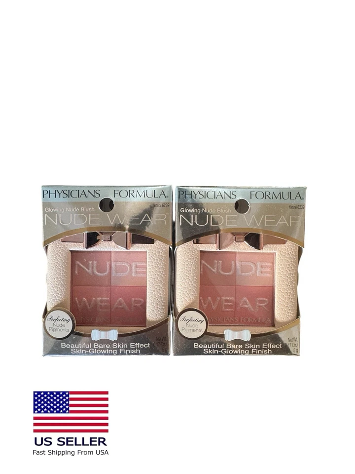 Physicians Formula Glowing Nude Blush Nude Wear, NATURAL  #6239 BIN Sealed Set 2 - Image 1 of 2