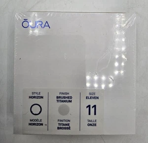 Oura Ring Gen 3 Horizon Brushed Titanium Finish Size 11 Smart Ring - New Sealed - Picture 1 of 5
